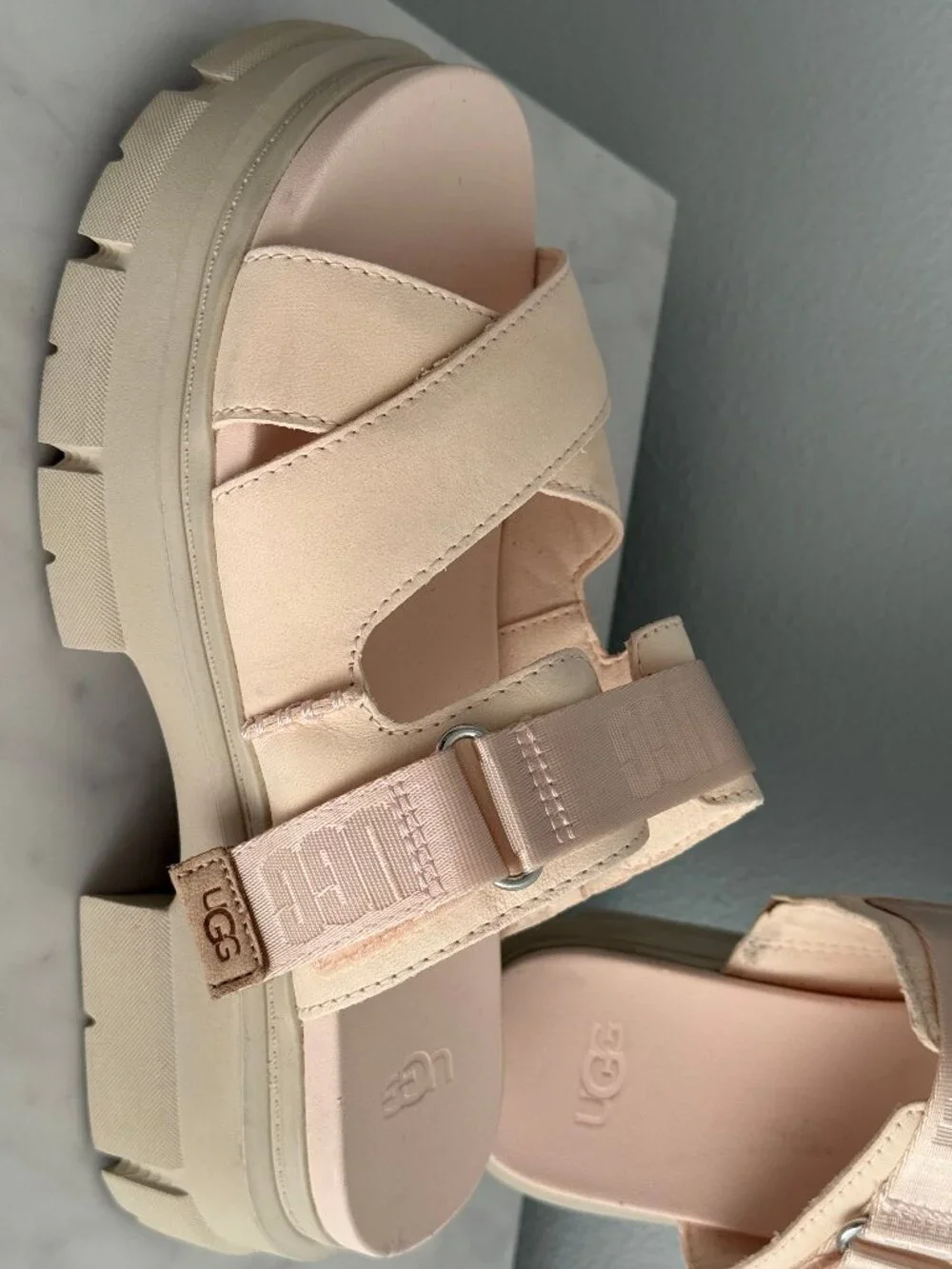UGG® Ashton Platform Slide Sandal, ROSY BEIGE